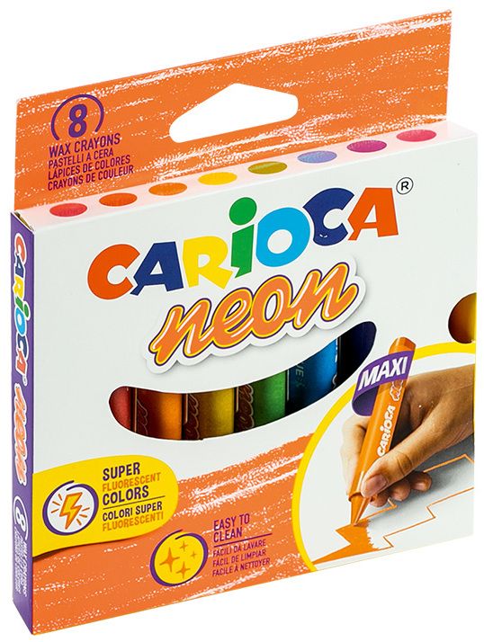 Kredki CARIOCA świecowe neon 8kol (44164) 170-2751 KW Trade