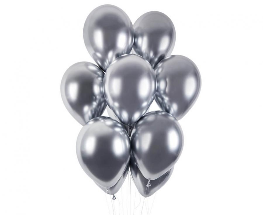 Balony GB120 shiny 13 cali srebrne (50szt) GB120/89 GoDan