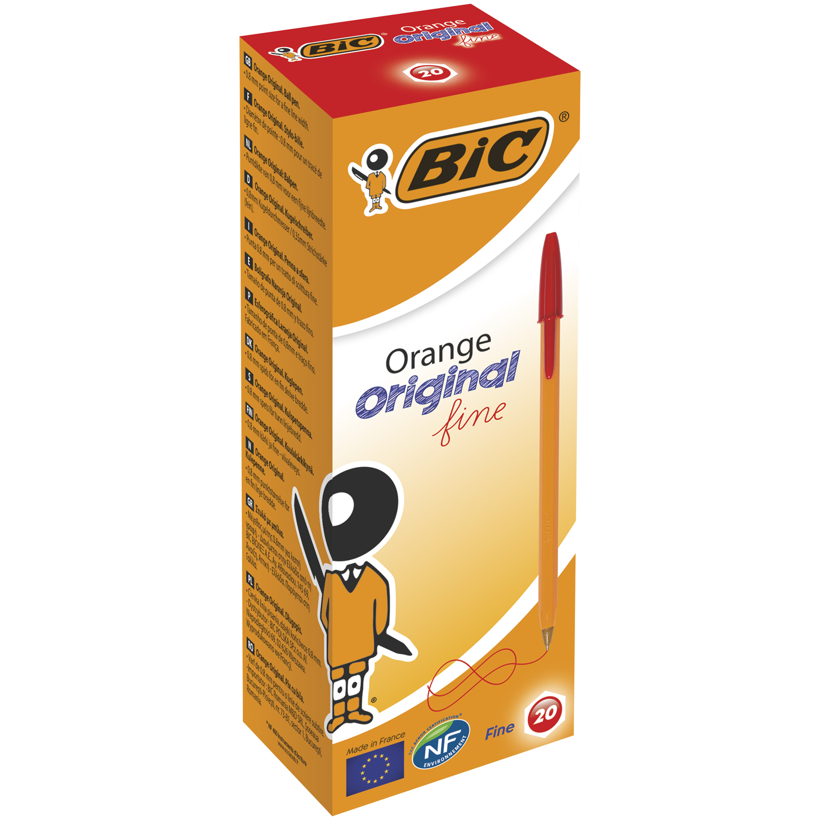 Długopis BIC Orange Orginal Fine czerwony 20szt.