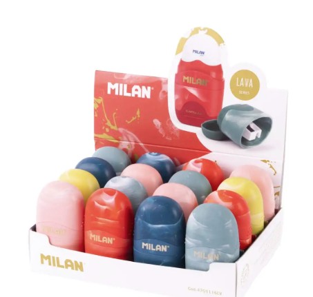 Temperówko-gumka Capsula Lava (1szt) 4701116LV Milan