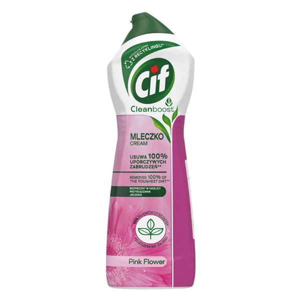 Mleczko do czyszcz. CIF 780g  z mikrokryształkami Pink