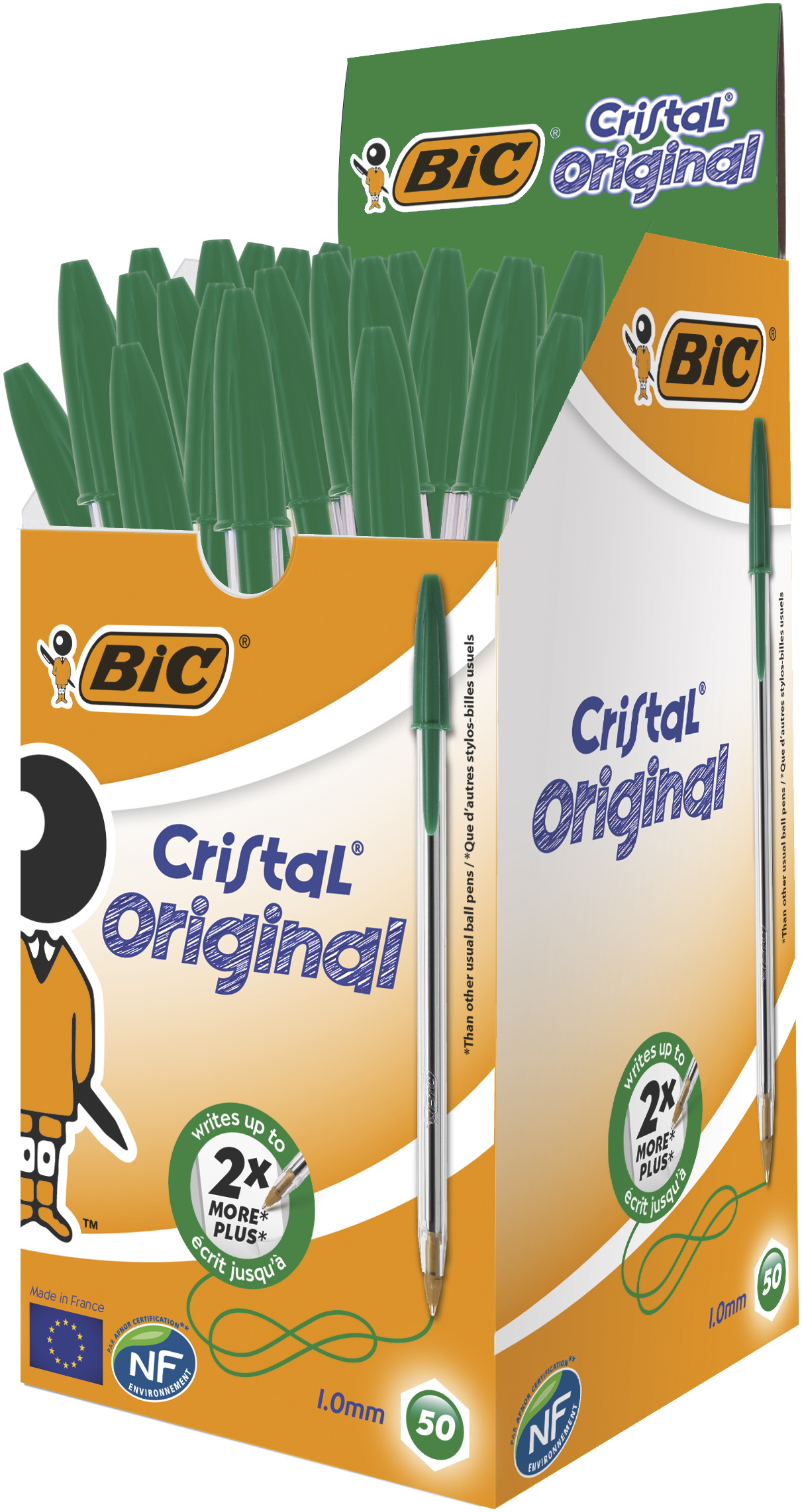 Długopis BIC Cristal Orginal zielony 50szt.