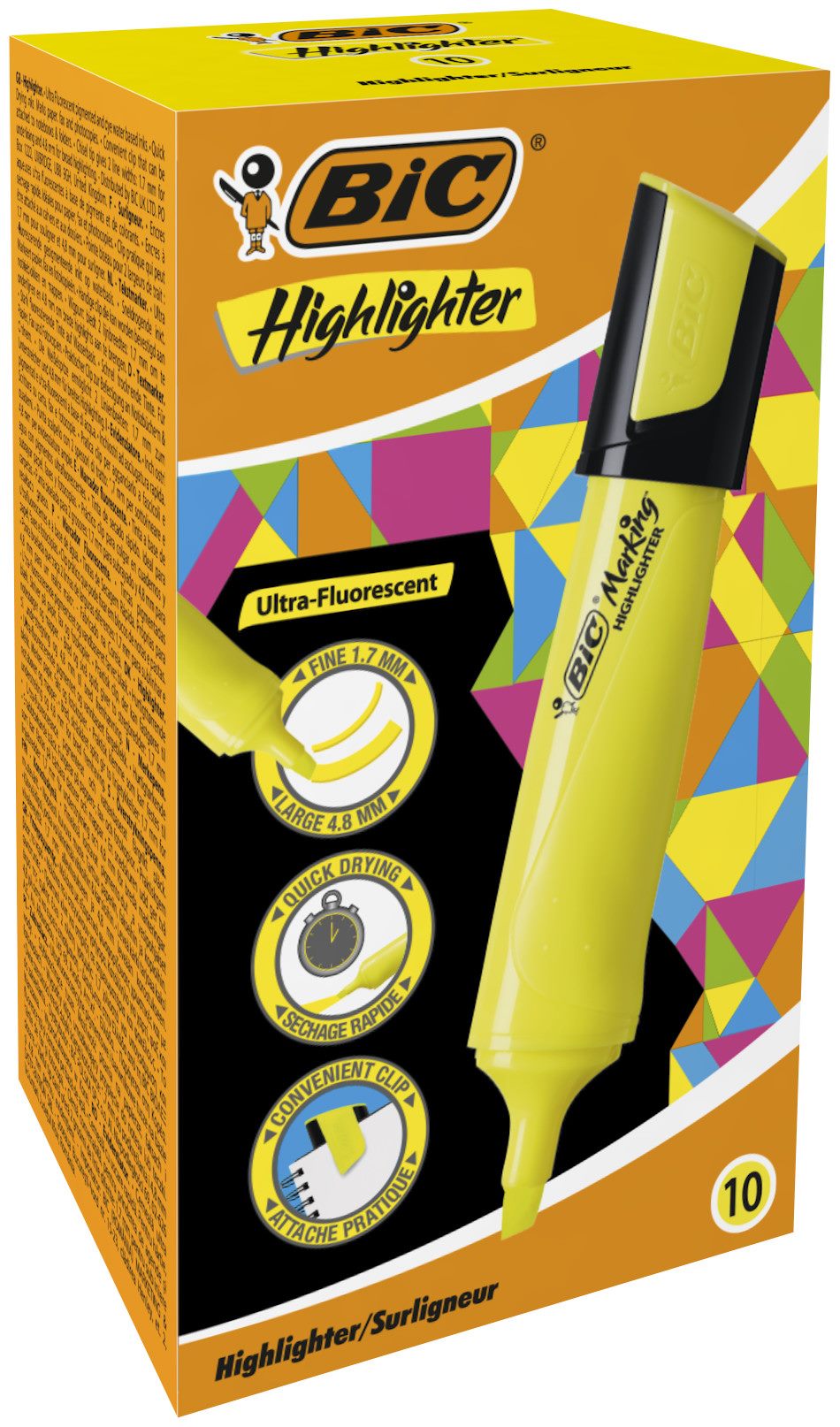 Zakreślacz BIC Highlighter Flat 1szt. żółty