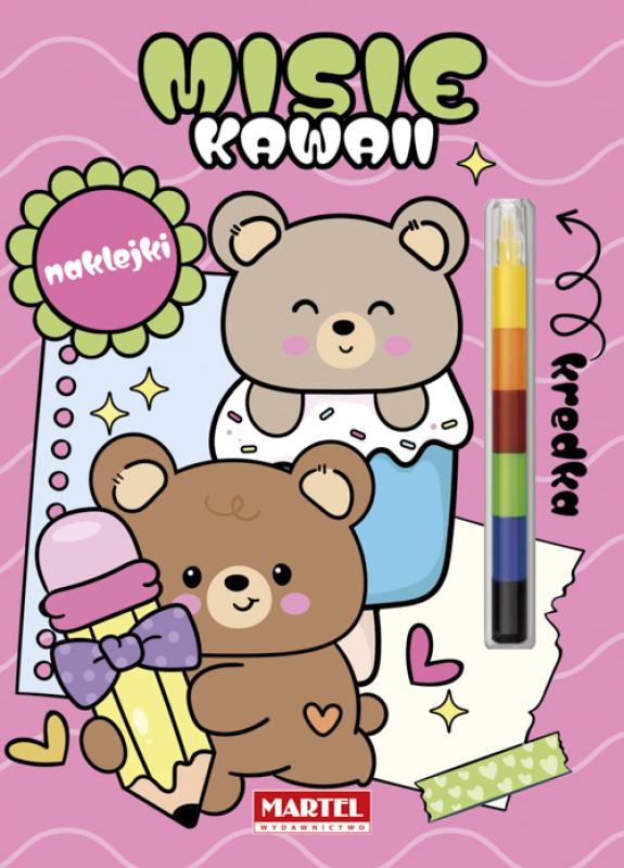 Modułowa kredka. Kawaii Misie z naklejkami Martel