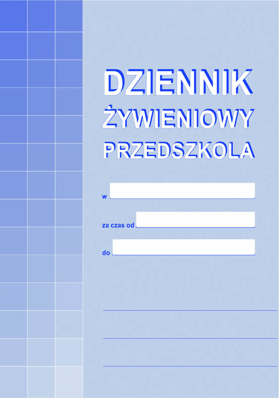 Dziennik żywieniowy przedszkola MiP A-10-1 A4