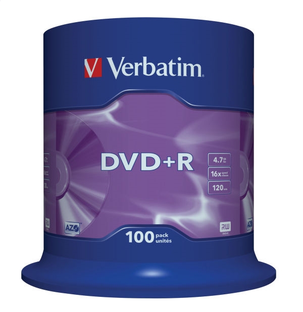 Płyta DVD+R Verbatim 4,7GB x16 CakE 100szt.