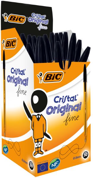 Długopis BIC Cristal Fine czarny 50szt. 872731