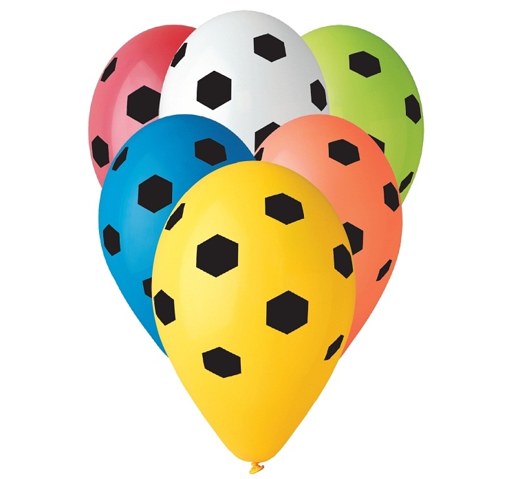 Balony Premium ,,Piłka nożna" śr. 30 (5szt) GS110/P170 GoDan