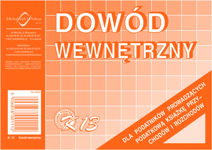 Dowód wewnętrzny MiP K13 A6