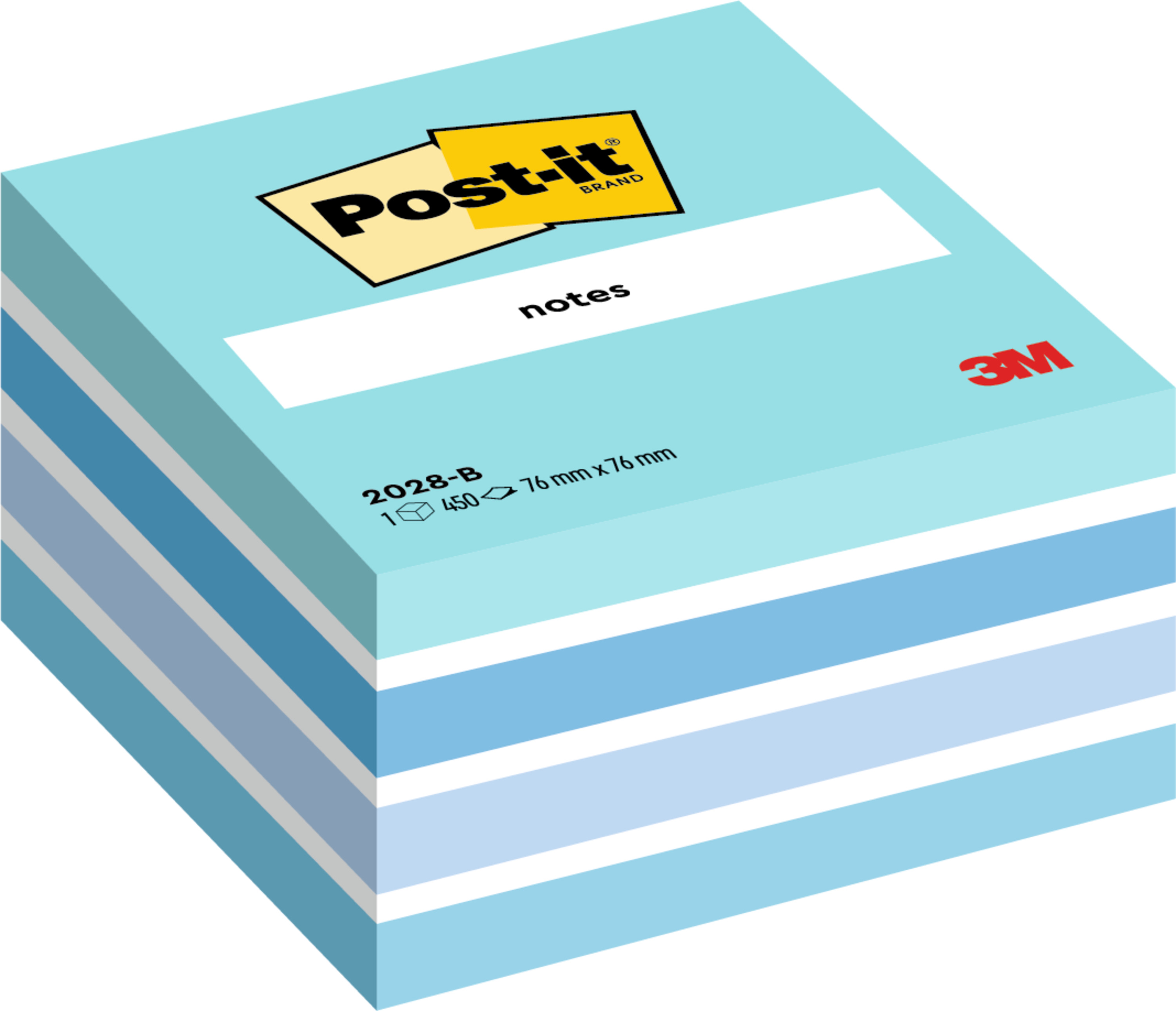 Karteczki samoprzylepne Post-it kostka niebieska 76x76mm 450k