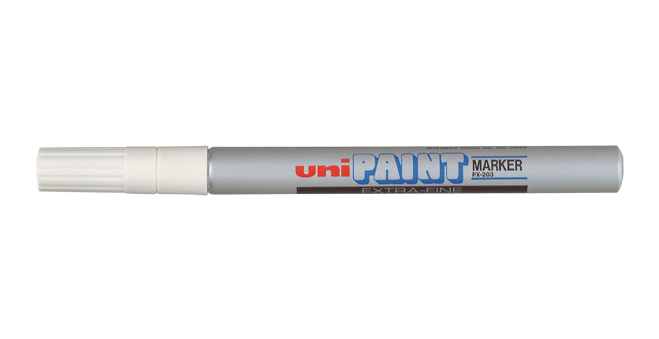 Marker olejowy Uni PX203 srebrny