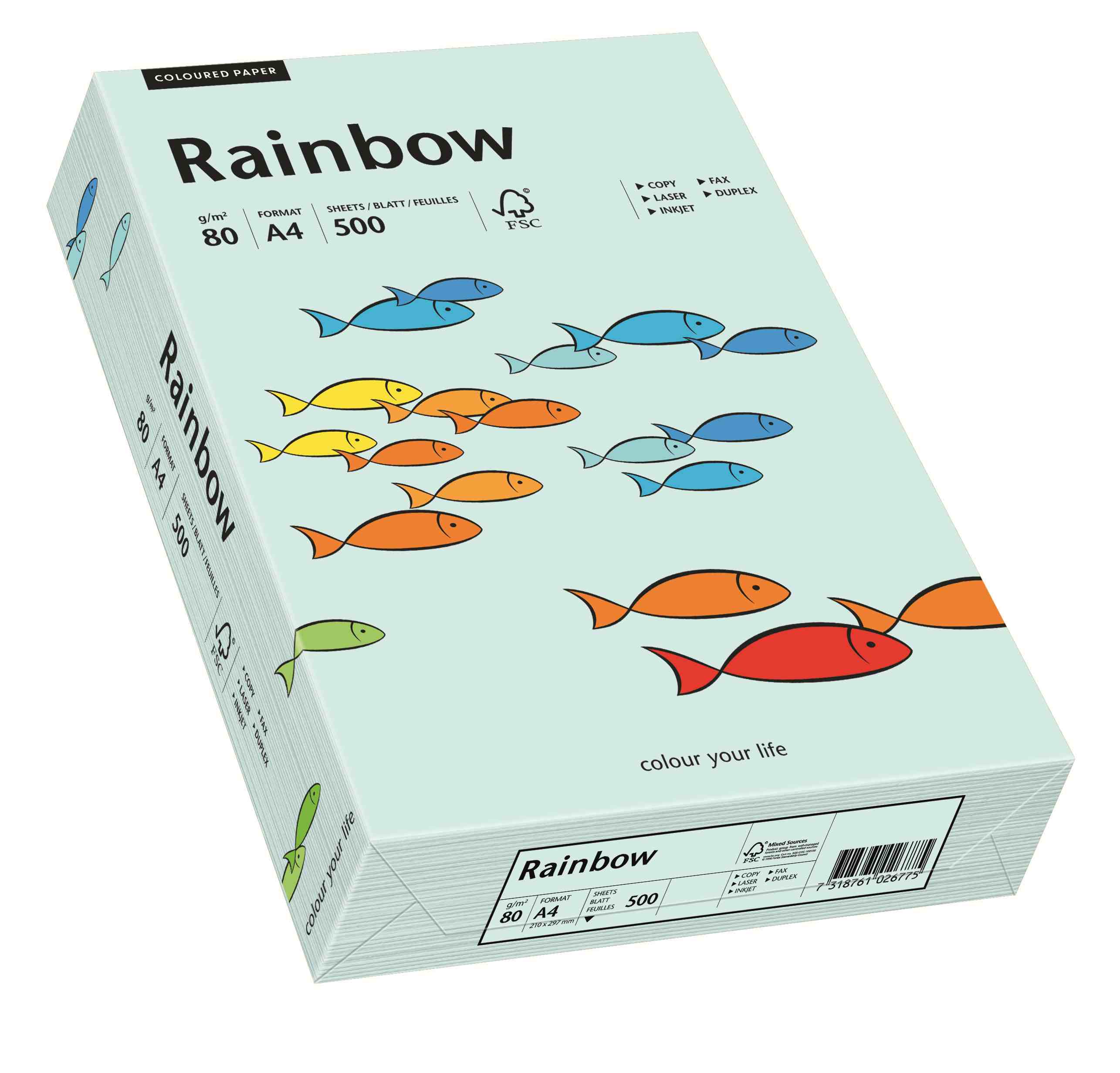 Papier ksero Rainbow A4 80g jasny niebieski R82 Papyrus