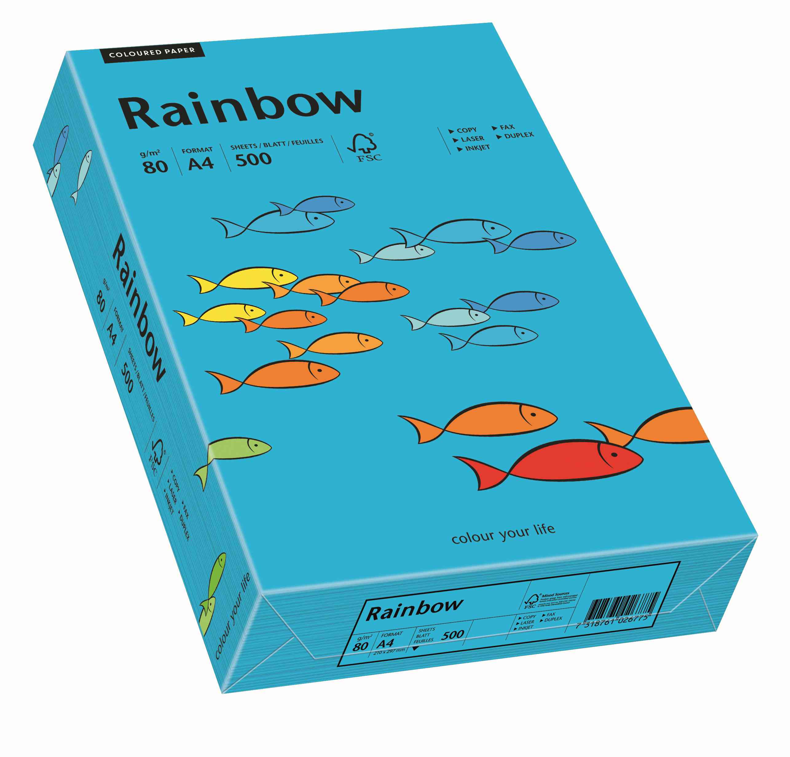 Papier ksero Rainbow A4 80g niebieski R87 Papyrus