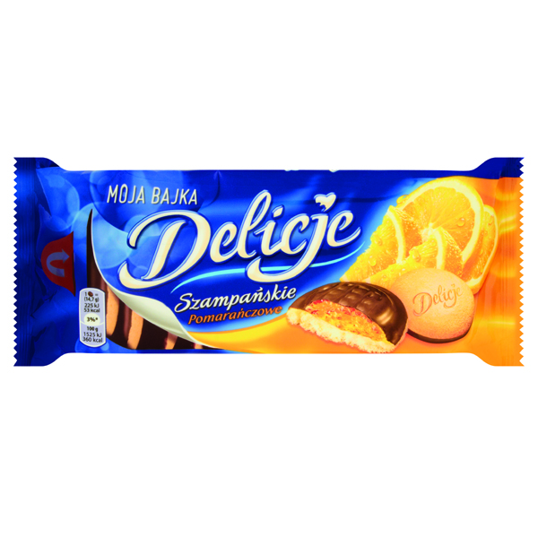 Delicje szampańskie pomarańczowe 147g