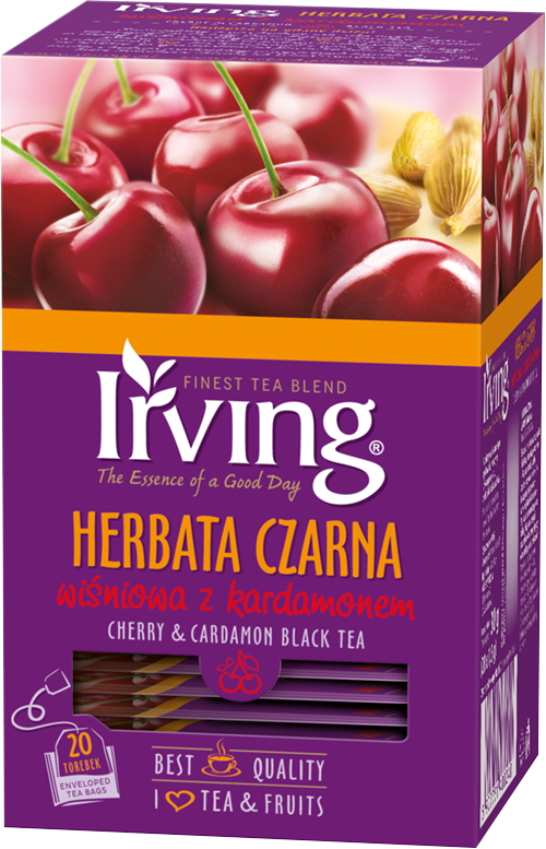Herbata Irving czarna wiśnia z kardamonem 20k