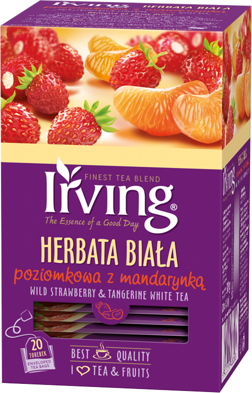 Herbata Irving biała poziomka&mandarynka 20 torebek