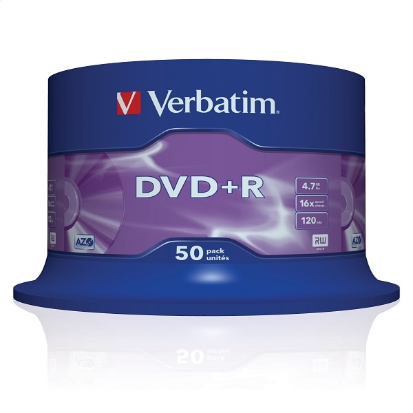 Płyta DVD+R Verbatim 4,7GB x16 Cake Nadruk Printable 50szt.