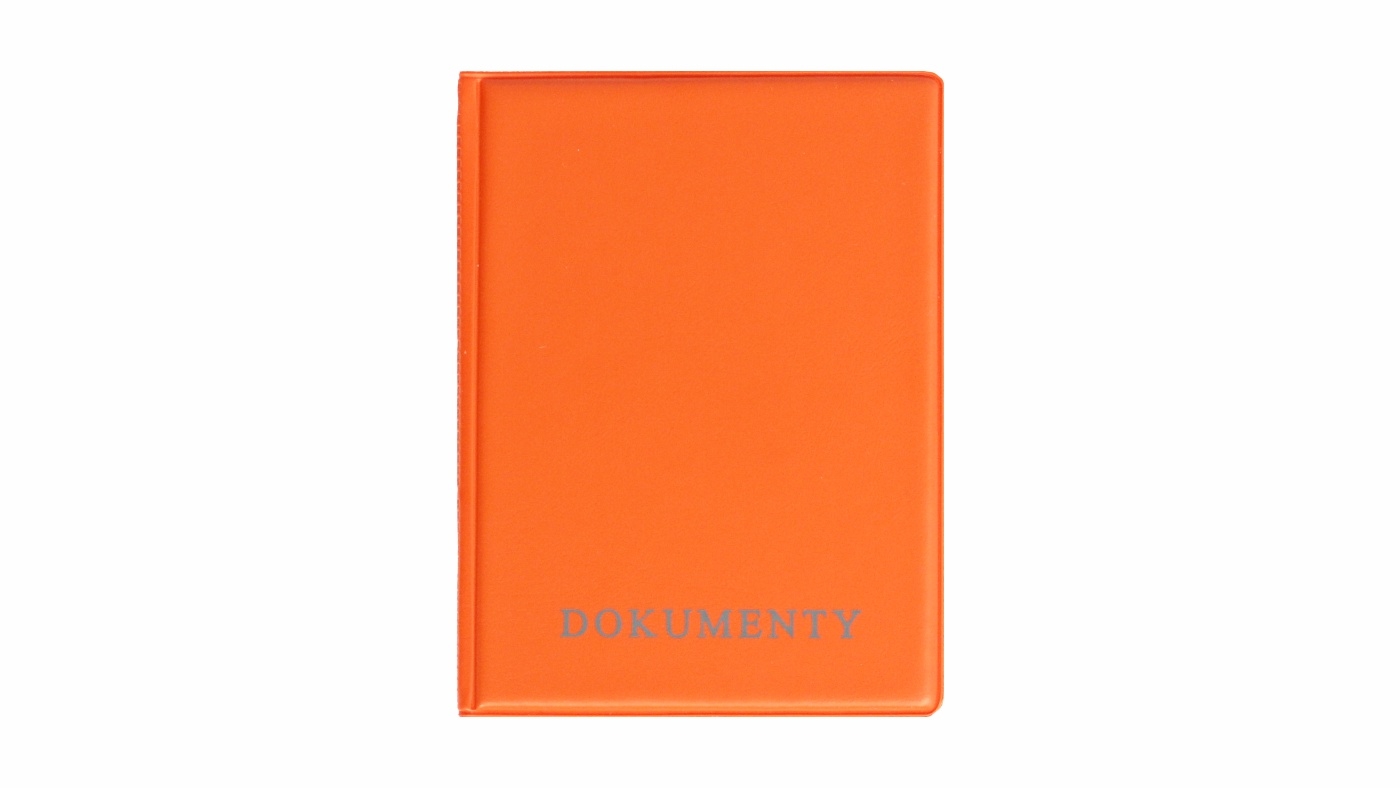 Okładka na dokumenty z dowodem rejestr. ORANGE BIUR-FOL KOD-06-04