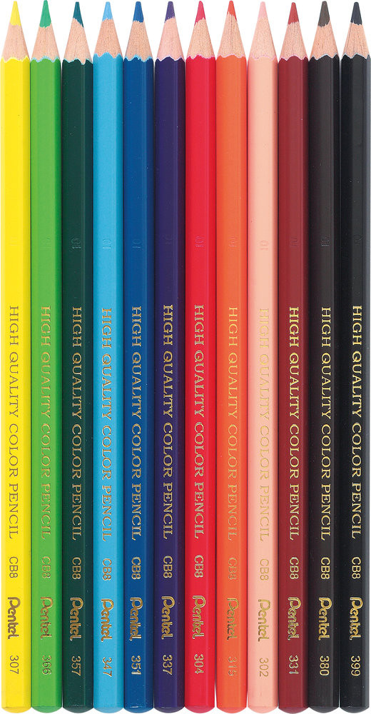 Kredki ołówkowe Pentel 12 kolory