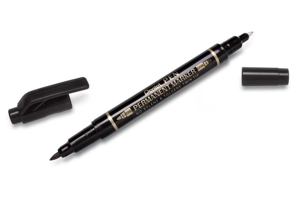 Foliopis dwustronny Pentel N75W-AE czarny