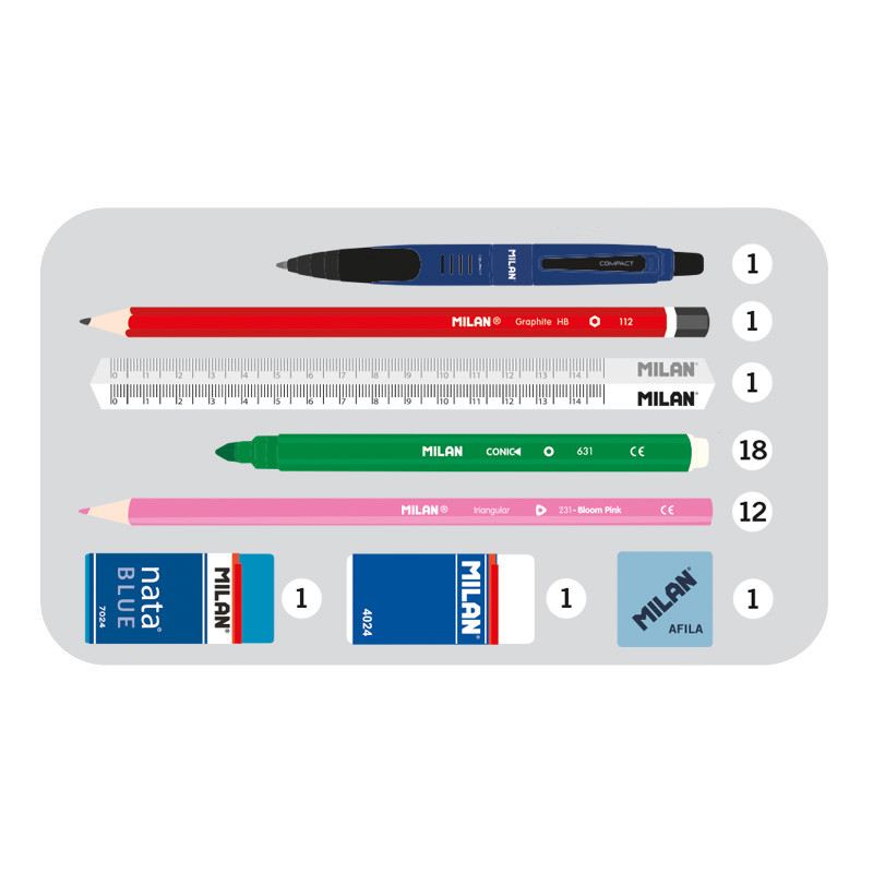 Piórnik 2-poziomowy z wyposażeniem  NINJUTSU czerwony Milan