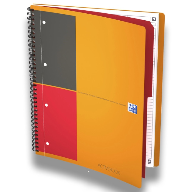Kołonotatnik Oxford Activebook A4+/80k. linia