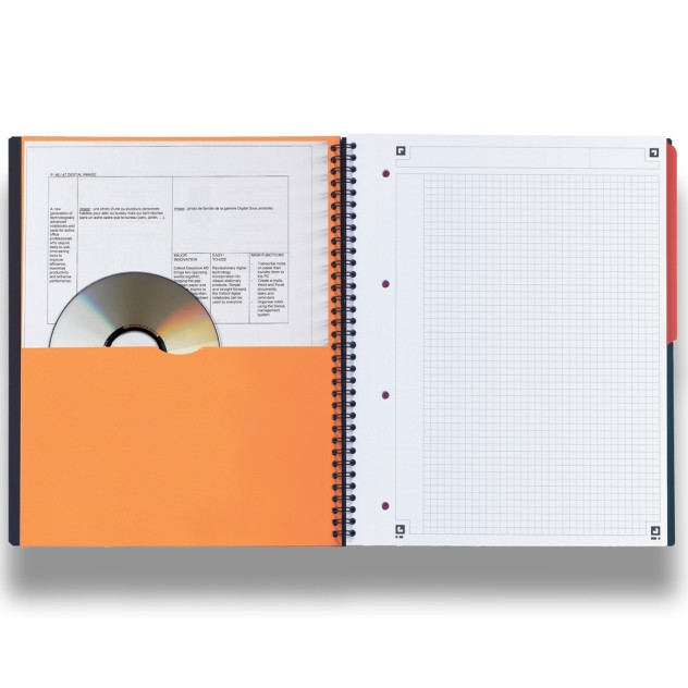 Kołonotatnik Oxford  Activebook A4+/80k kratka PP 100104329
