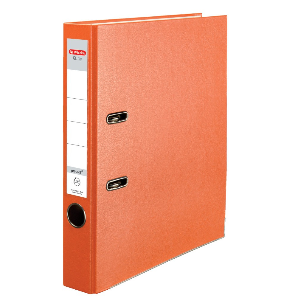 Segregator Q.file PP pomarańczowy A4/50mm Herlitz