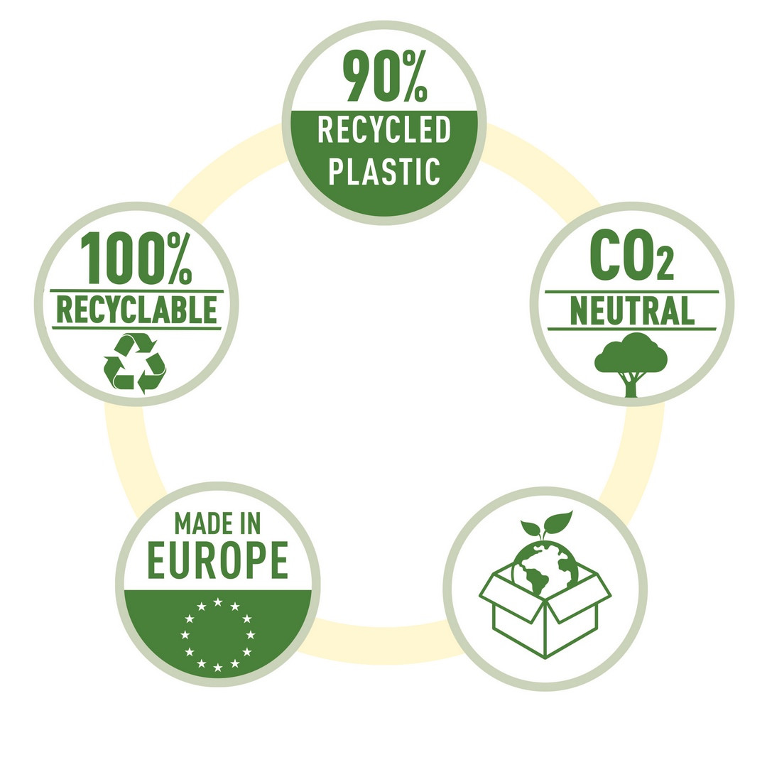 Przekładki A4 1-10 PP czarne Leitz Recycle