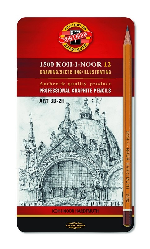 Ołówek techniczny Koh-I-Noor zestaw 8B-2H 12szt.
