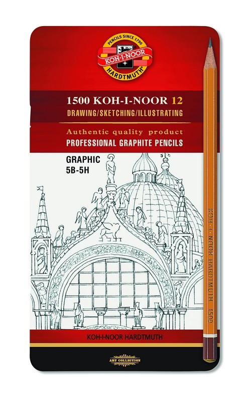Ołówek techniczny Koh-I-Noor zestaw 5B-5H 12szt.