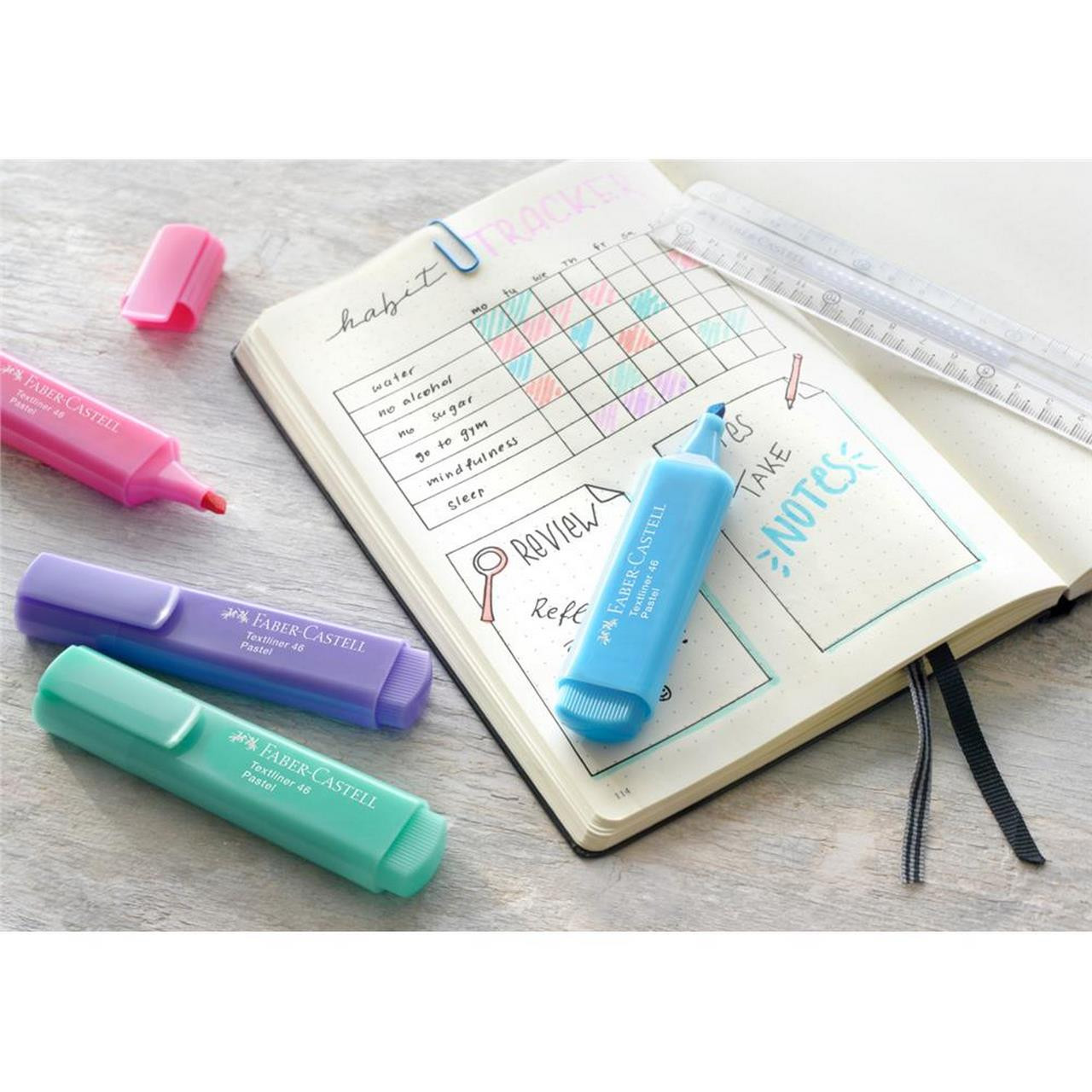Zakreślacze pastelowe Faber Castell Textliner 4 kolory