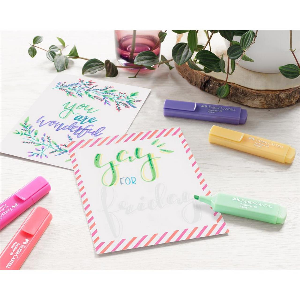Zakreślacze pastelowe Faber Castell Textliner 4 kolory