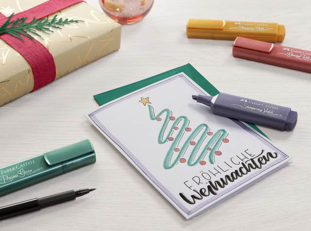 Zakreślacz 1546 metaliczny Creativstudio 4kol. Faber-Castell 154624 (dodatkowe op. kart)