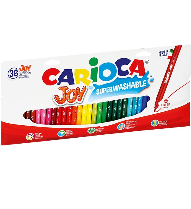 Zestaw pisaków Carioca JOY 36 kolorów łatwozmywalne