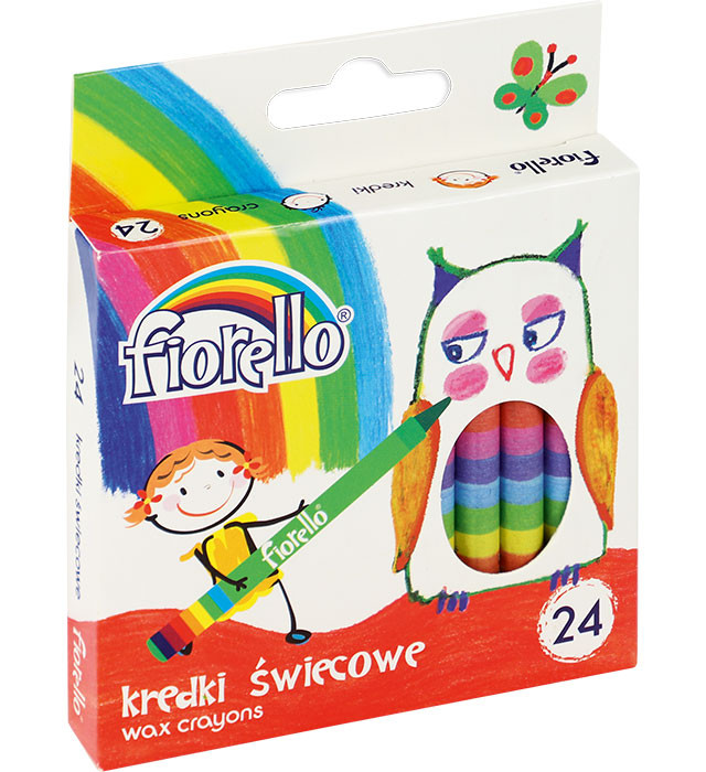 Kredki świecowe 24 kolory Fiorello