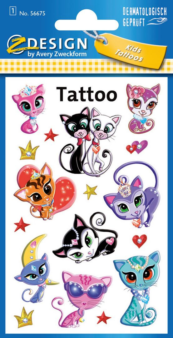 Naklejki Z-Design tatuaże - koty 56675 Avery