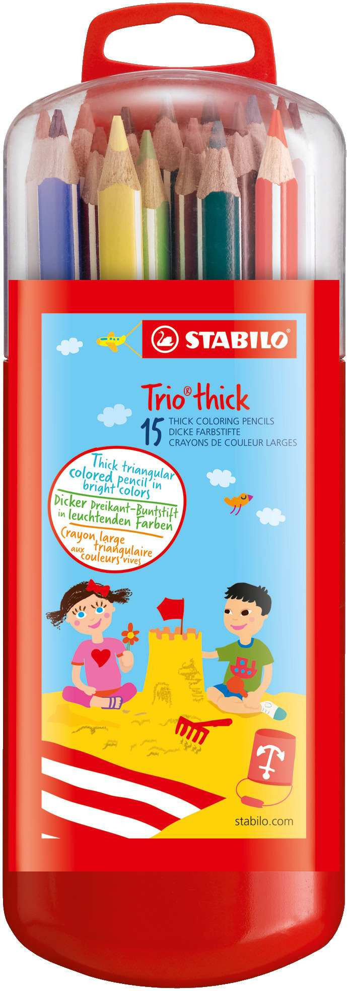 Kredki ołówkowe Trio grube 203/11-15 15 kolorów Stabilo