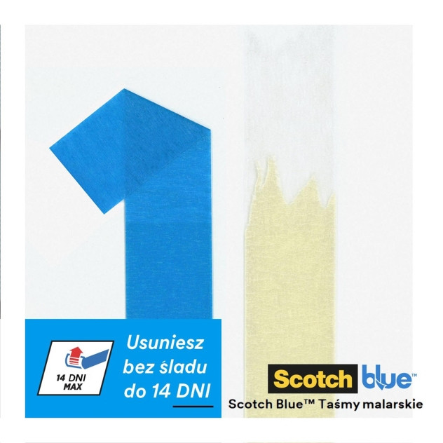 Taśma malarska 3M Scotch Blue niebieska 24mm 3rol