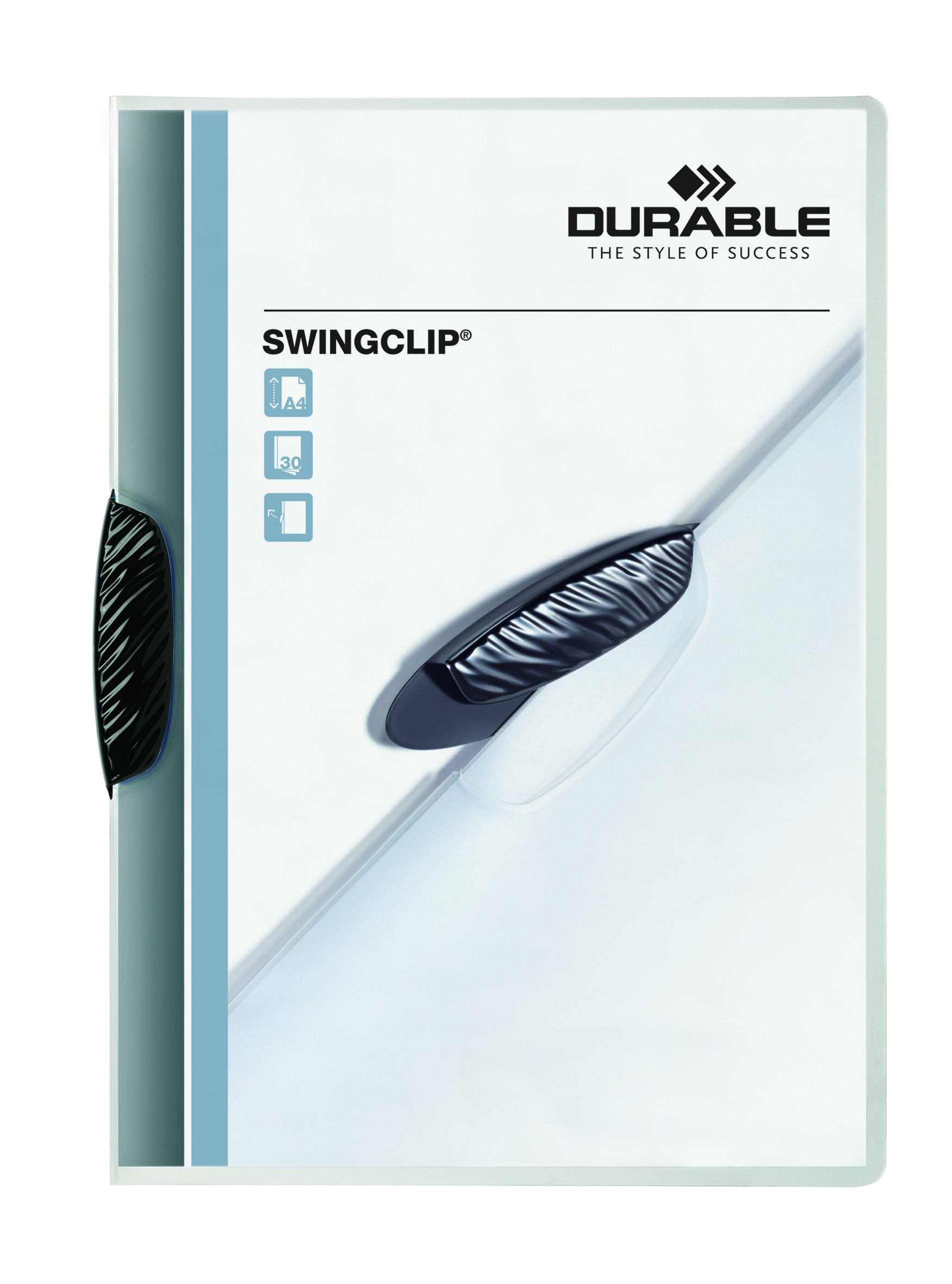 Skoroszyt zaciskowy A4/30k. Durable SWINGCLIP czarny