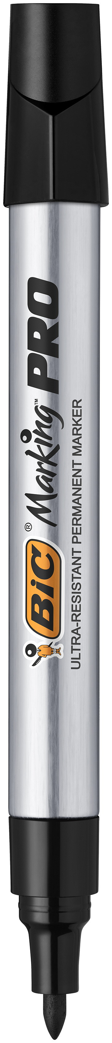 Marker permanentny BIC Marking Pro czarny okrągła końcówka, metalowa oprawa