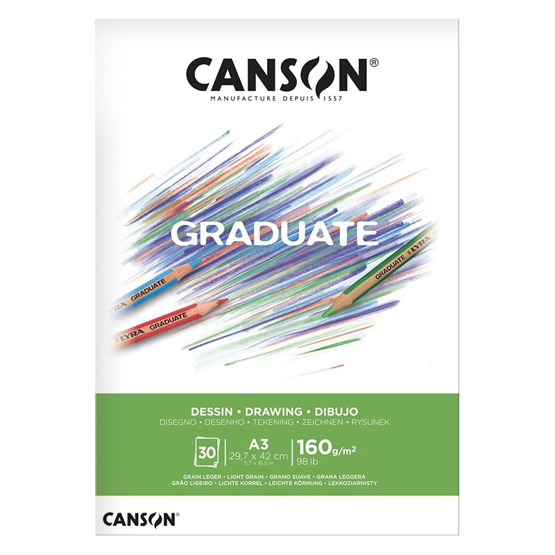 Blok rysunkowy A3/30k biały 160g Canson Graduate