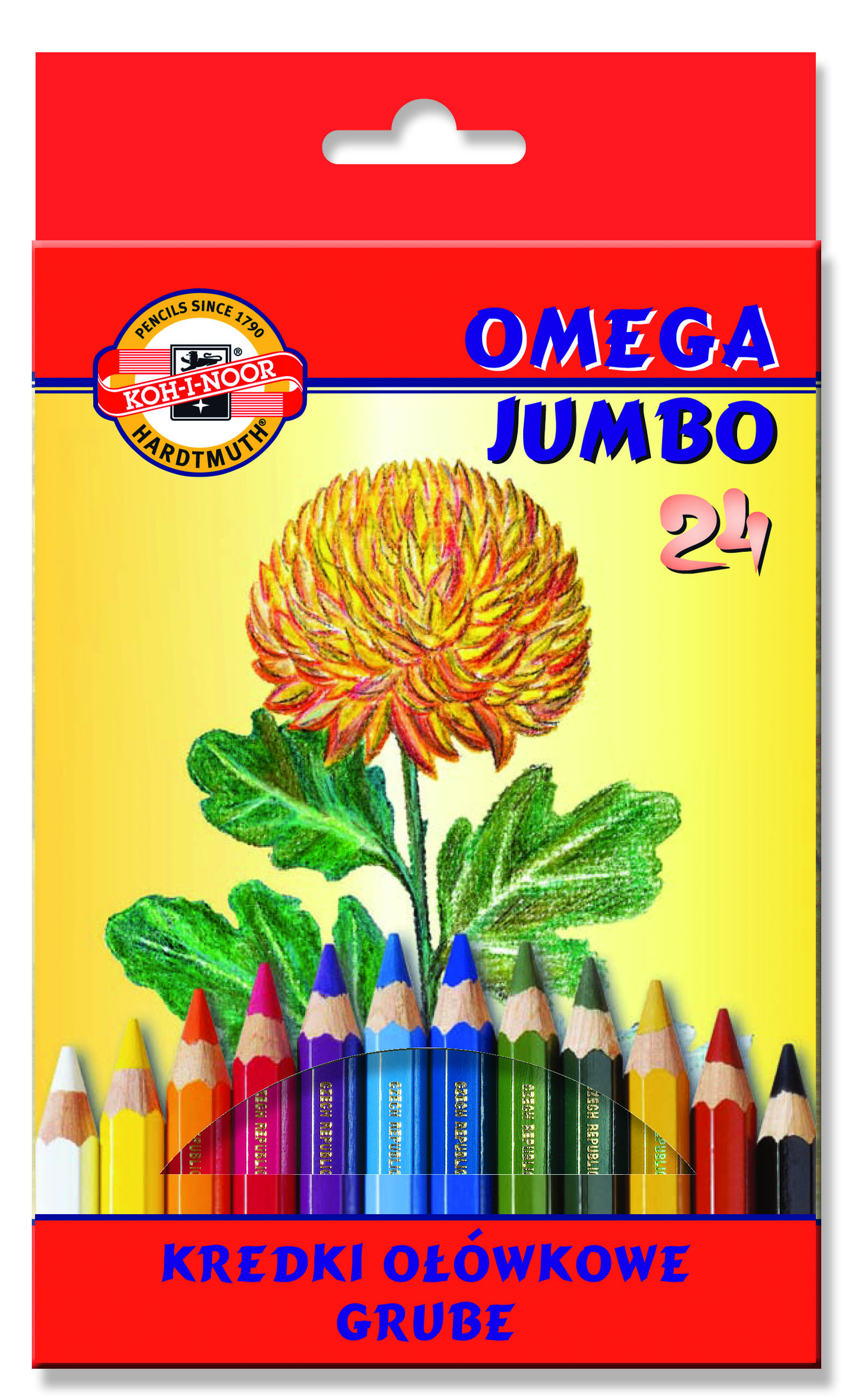 Kredki ołówkowe Koh-I-Noor Jumbo 24 kolory