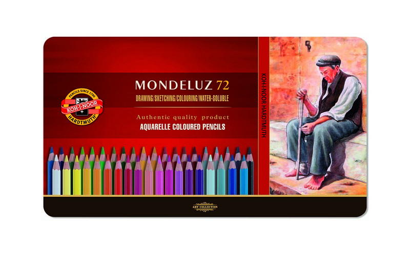 Kredki 72kol. ołówkowe Mondeluz w metalu 3727 KohINoor