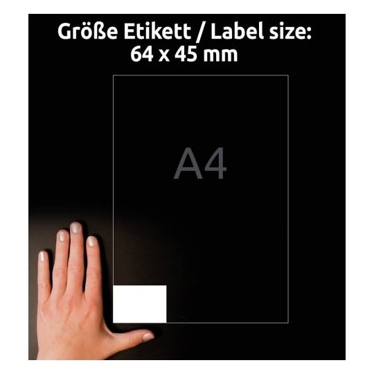Etykiety uniwersalne Avery Zweckform 3671, 64x45 mm