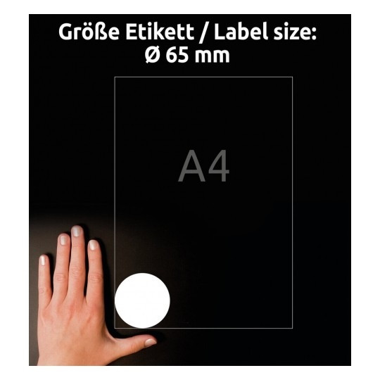 Etykiety samoprzylepne okrągłe 65 mm 80szt. Avery Zweckform