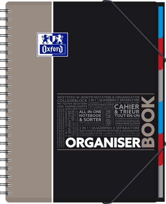Kołonotatnik Oxford Organiserbook A4/80k kratka 400019524