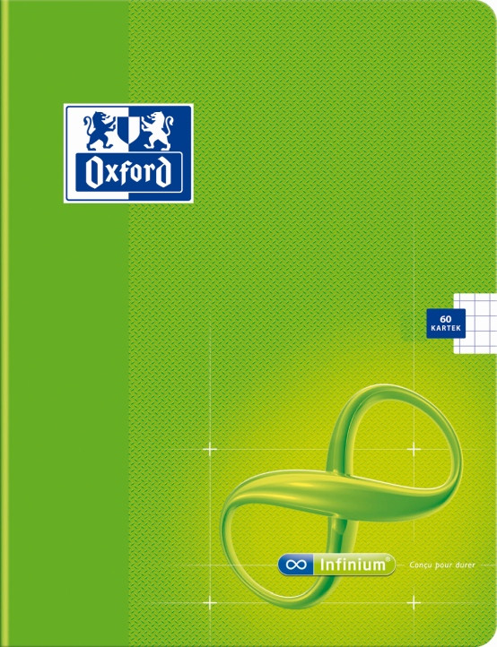 Zeszyt w kratkę A4/60 Oxford Infinium 90g mix kolorów