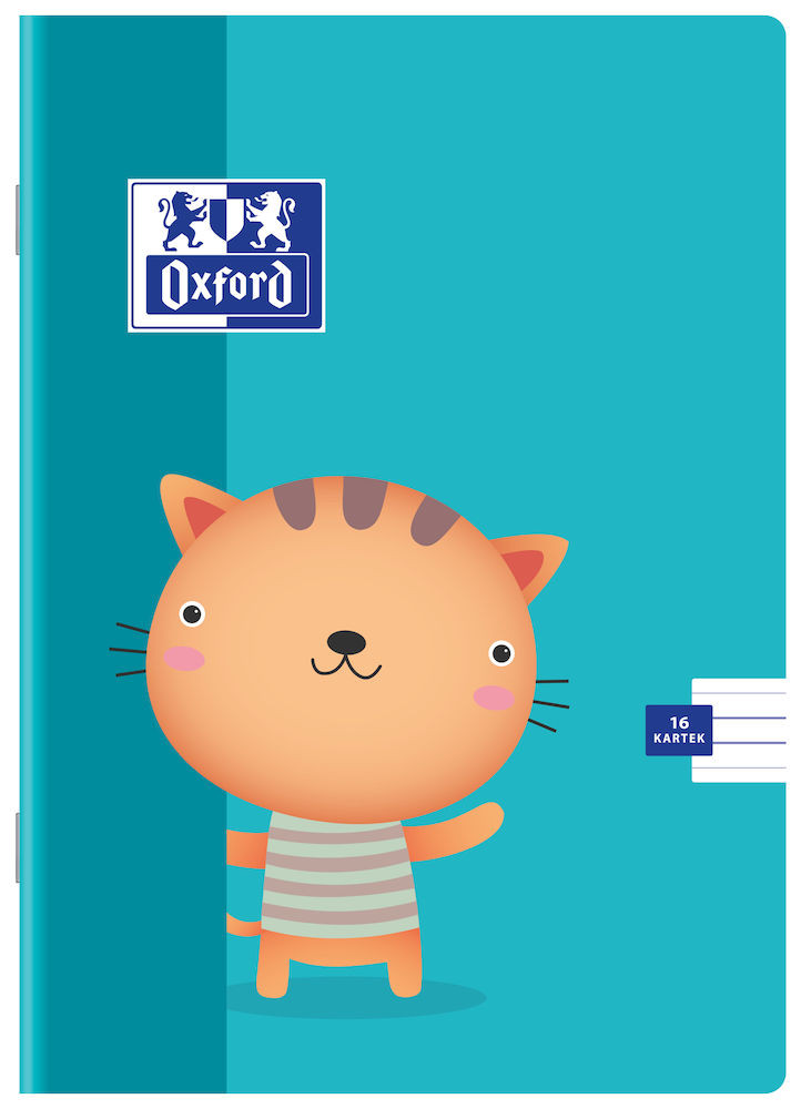 Zeszyt w podwójną linię A5/16 Oxford Kids mix kolorów