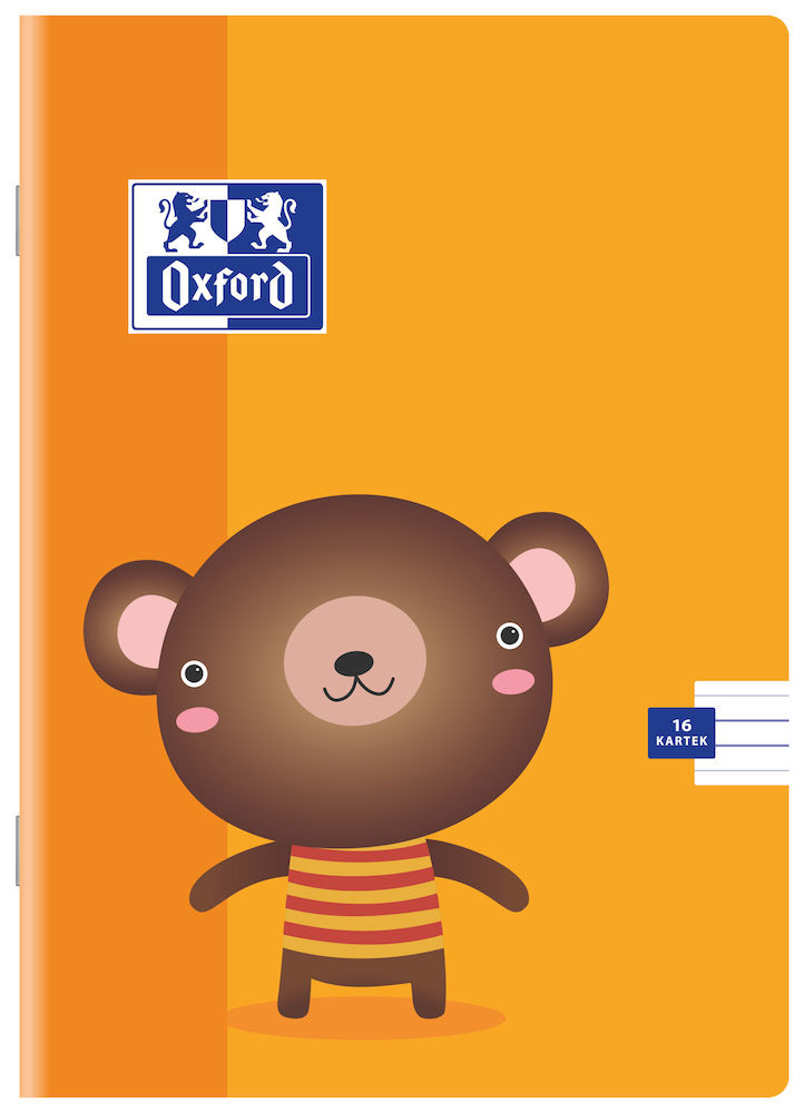 Zeszyt w podwójną linię kolorową A5/16 Oxford Kids mix kolorów